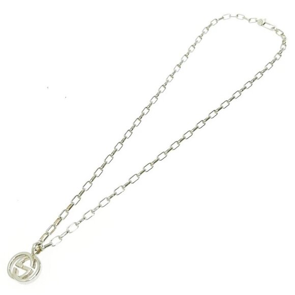 GUCCI G Logos Link Chain Necklace 20" Silver 925 Auth #7051 - Picture 5 of 7